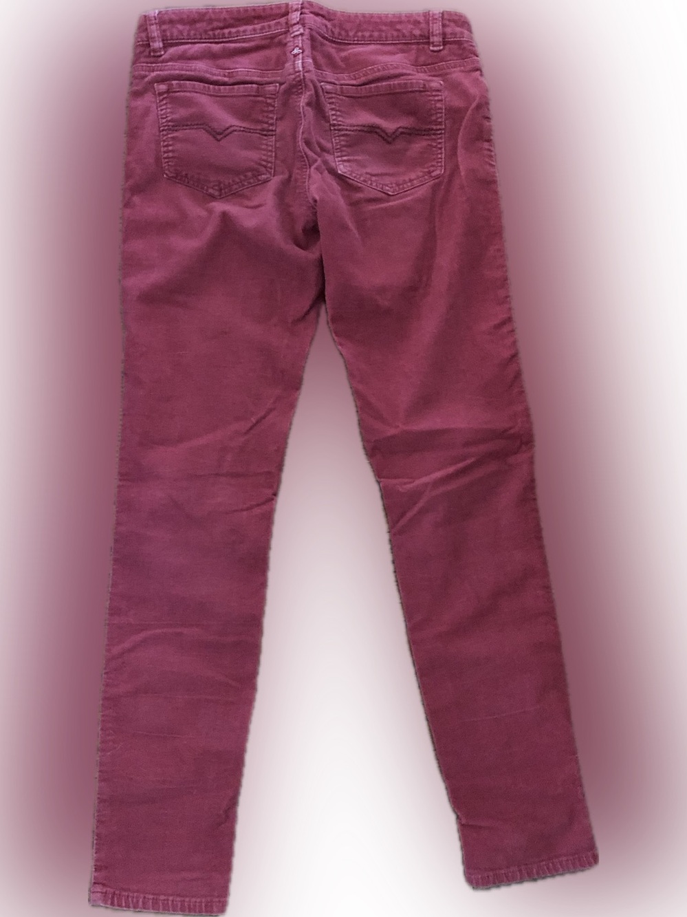 Prana Skinny Corduroy Pants in Berry